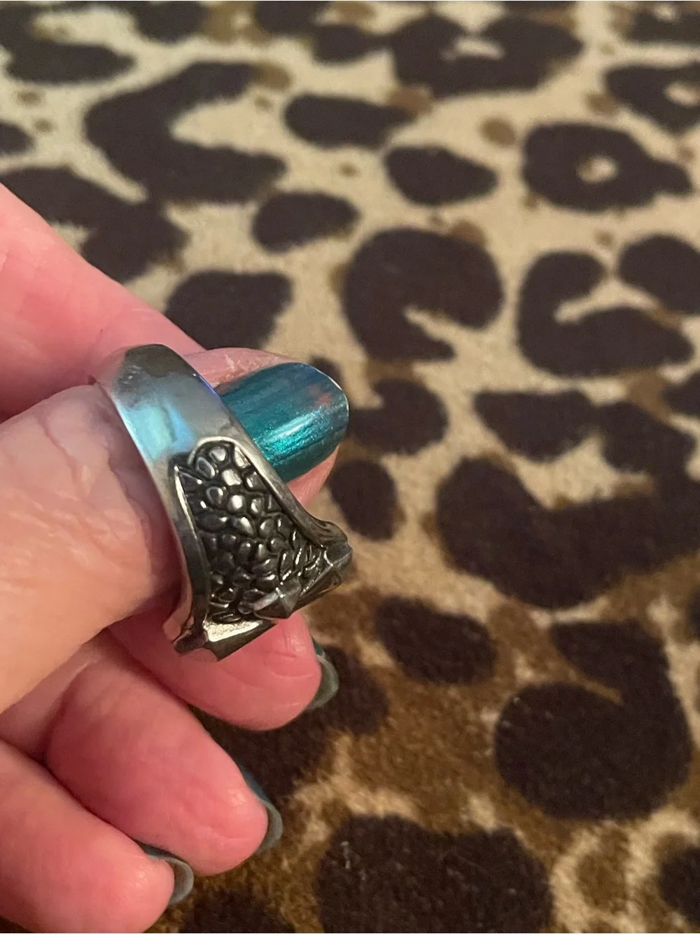 Stainless steel Men's Silver Cross Signet Ring - Black Accents sz 12